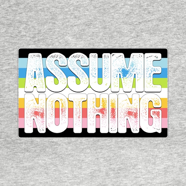 Assume Nothing Queer Pride Flag by wheedesign